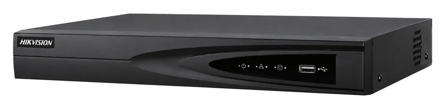 黒いネットワークビデオレコーダー HIKVISION DS-7604NI-K1/4P