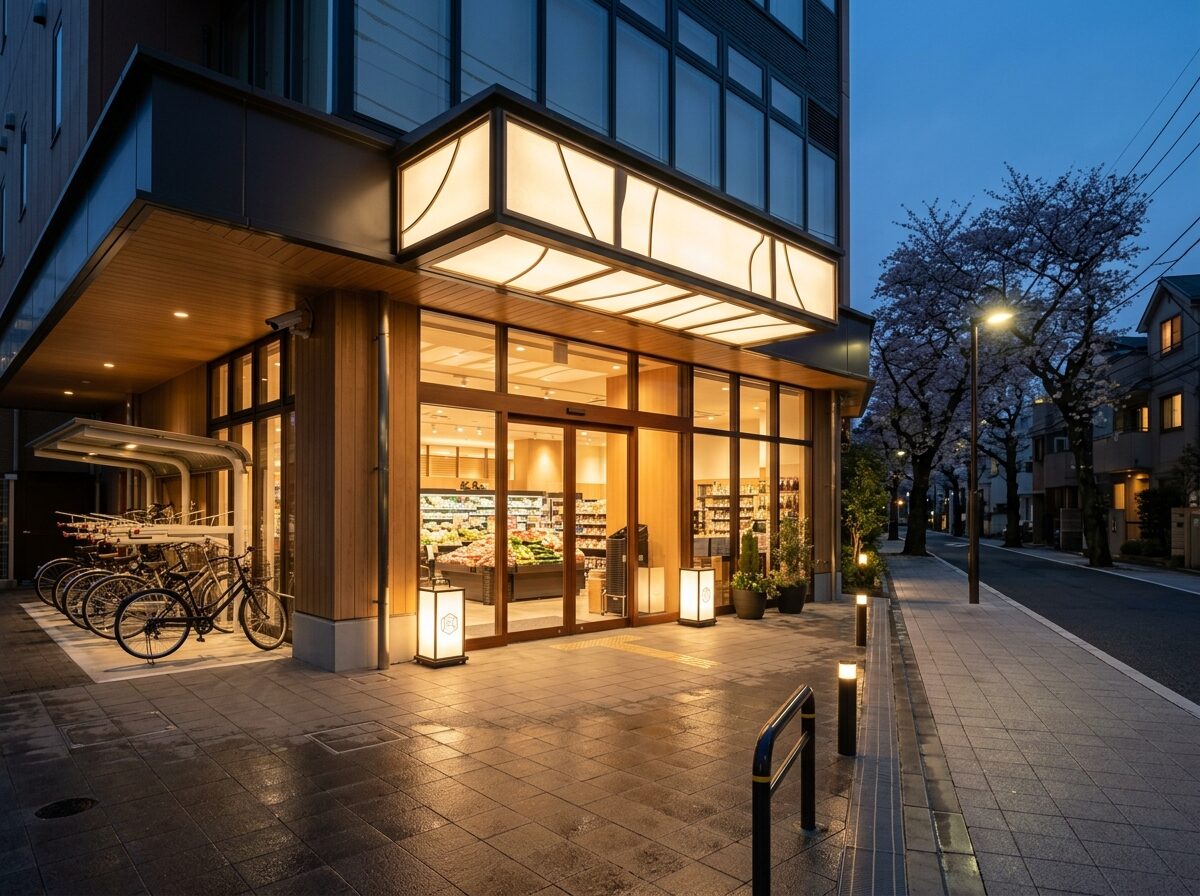 建物の窓に取り付けられた補助錠と防犯カメラ