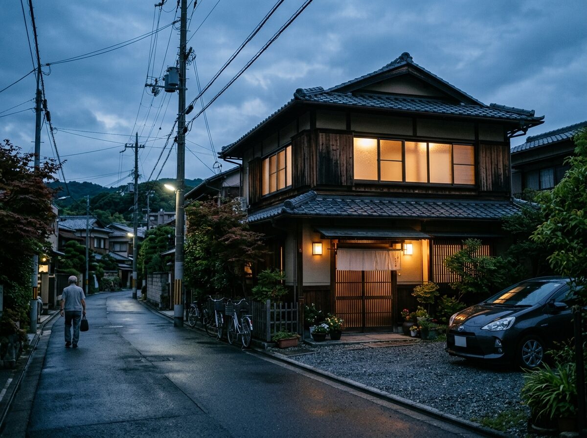 住宅の窓に取り付けられた補助錠と防犯カメラ