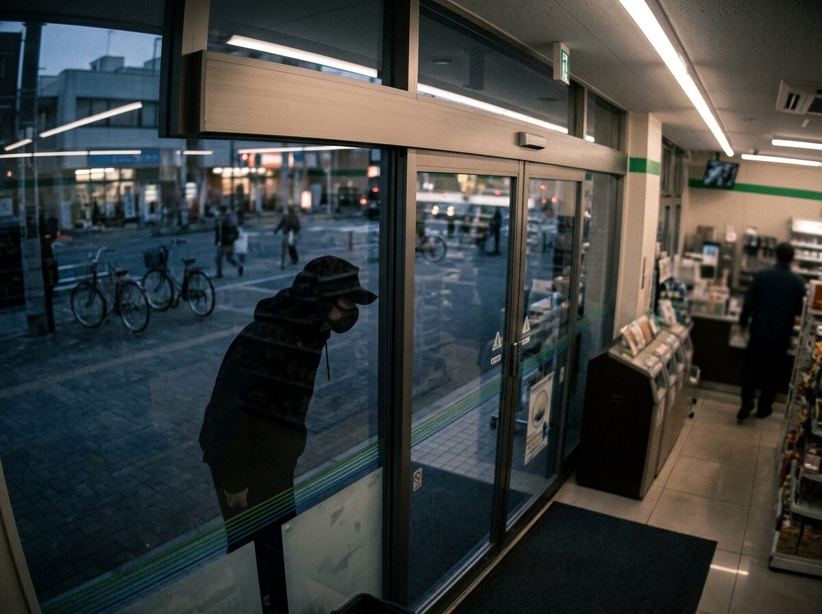 買取販売店の防犯カメラと周辺の様子